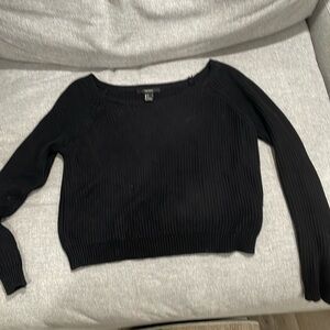 Black Ribbed Sweater
